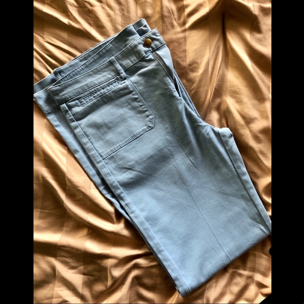 Bell bottom blue pants
